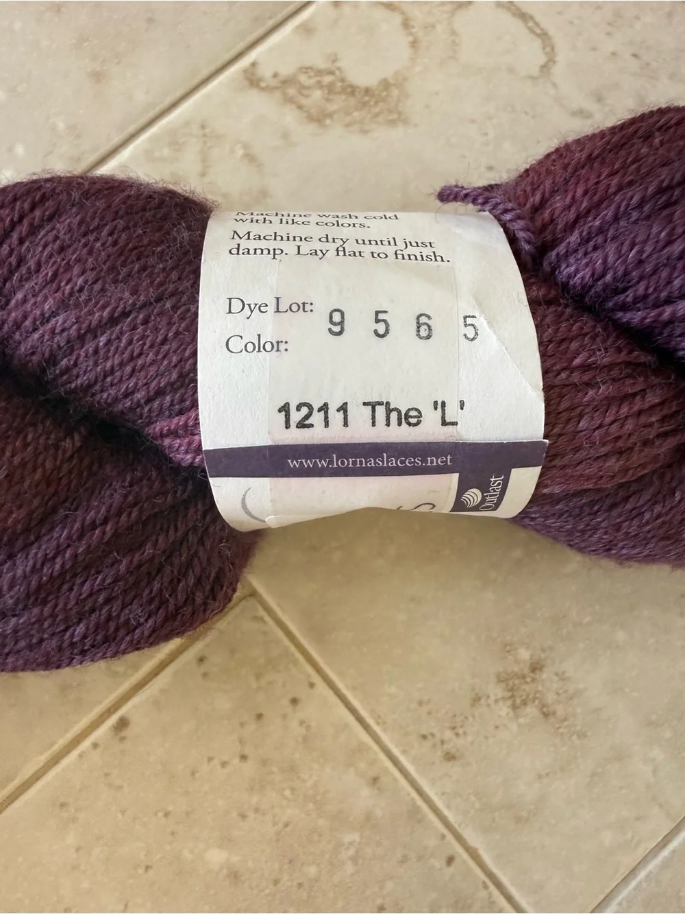 Lorna's Laces Hand-Dyed Yarn in Plum - The “L”